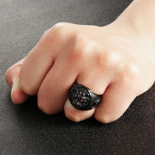 Load image into Gallery viewer, Men's Vintage Stainless Steel Ring Lion Head Shield Biker Gold/Silver/Black
