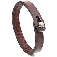 Load image into Gallery viewer, MLD Handmade Unisex Genuine Leather Bracelet, Adjustable Cuff Wristband,Punk Leather Wrap
