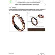 Load image into Gallery viewer, murtoo Mens Bead Leather Bracelet Blue and Brown Bead and Leather Bracelet for Men (Brown) - Apparel
