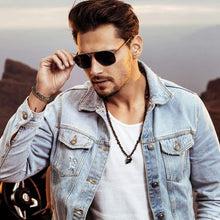 Load image into Gallery viewer, murtoo Mens Bead Leather Bracelet Blue and Brown Bead and Leather Bracelet for Men (orange green black) - Apparel
