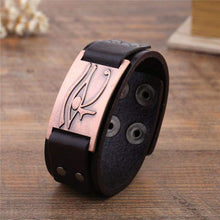 Load image into Gallery viewer, My Shape Eye of Horus Ra Thoth Udjat Leather Cuff Bracelet Egyptian Amulet Pagan Jewelry (Antique Gold Brown) - Pendant Necklace

