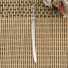 Load image into Gallery viewer, new fashion samurai sword Pendants round cross chain short long Mens Womens DIY silver necklace Jewelry Gift
