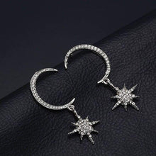 Load image into Gallery viewer, NEW street shoot elegant girl light luxury fashion shining rhinestone Star pendant sexy Moon Stud Earring Women Jewelry - Ear Jewelry
