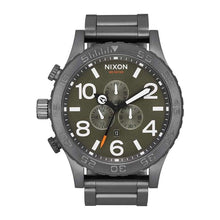 Load image into Gallery viewer, NIXON 51-30 Chrono Mens Underwater Stainless Steel Watch (51mm Stainless Steel Band) - Gunmetal/Slate/Orange - 9626719011
