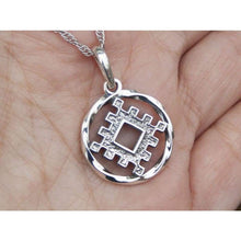 Load image into Gallery viewer, Norse Jewelry Ancient Magic Amulet Necklace 'Lucky Burdock' 925 Sterling Silver Viking Pendant Good Luck Talisman for Men Women Pagan Slavic Occult Symbol + Free Cord/Handmade
