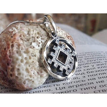 Load image into Gallery viewer, Norse Jewelry Ancient Magic Amulet Necklace 'Lucky Burdock' 925 Sterling Silver Viking Pendant Good Luck Talisman for Men Women Pagan Slavic Occult Symbol + Free Cord/Handmade

