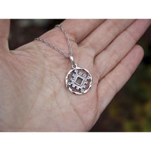 Load image into Gallery viewer, Norse Jewelry Ancient Magic Amulet Necklace 'Lucky Burdock' 925 Sterling Silver Viking Pendant Good Luck Talisman for Men Women Pagan Slavic Occult Symbol + Free Cord/Handmade
