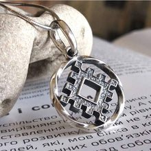 Load image into Gallery viewer, Norse Jewelry Ancient Magic Amulet Necklace 'Lucky Burdock' 925 Sterling Silver Viking Pendant Good Luck Talisman for Men Women Pagan Slavic Occult Symbol + Free Cord/Handmade
