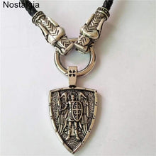 Load image into Gallery viewer, Nostalgia Archangel Michael Saint Protect Me Shield Amulet Protection Wolf Head Russian Orhodox Pendant Necklace Men Wicca Pagan - Pendant
