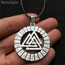 Load image into Gallery viewer, Nostalgia Viking Runes Valknut Symbol Norway Scandinavian Goth Necklaces &amp; Pendants Amulet Juwelen Making - Pendant Necklace

