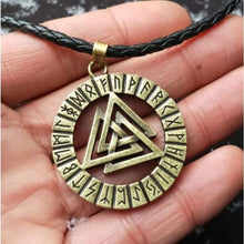 Load image into Gallery viewer, Nostalgia Viking Runes Valknut Symbol Norway Scandinavian Goth Necklaces &amp; Pendants Amulet Juwelen Making - Pendant Necklace
