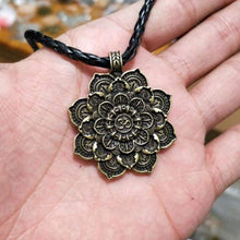 Load image into Gallery viewer, Nostalgia Yoga OM Mandala Pendant Women Flower Spiritual Neckace Religious Indian Jewelry - Pendant Necklace
