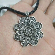 Load image into Gallery viewer, Nostalgia Yoga OM Mandala Pendant Women Flower Spiritual Neckace Religious Indian Jewelry - Pendant Necklace
