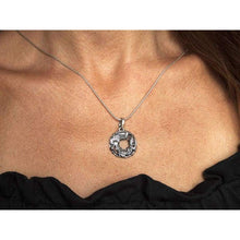 Load image into Gallery viewer, Ouroboros Dragon Pendant Necklace Oxidized 925 Sterling Silver Chinese Zodiac Fire Symbol Wiccan Asian Japanese Jewelry Gift for Men Women Unique Handmade Ancient Magic Energy Amulet Talisman
