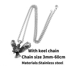 Load image into Gallery viewer, owl pendant necklace for Men Stainless Steel Jewelry
