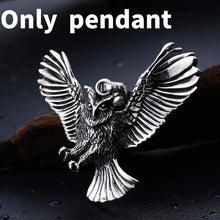 Load image into Gallery viewer, owl pendant necklace for Men Stainless Steel Jewelry
