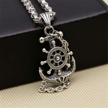 Load image into Gallery viewer, Oxide Sterling Silver 925 Anchor Pendant for Necklace Sailor Mens Jewelry Accessory Cool Thai Silver Large Pendant (Pendant)
