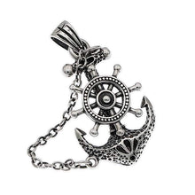 Load image into Gallery viewer, Oxide Sterling Silver 925 Anchor Pendant for Necklace Sailor Mens Jewelry Accessory Cool Thai Silver Large Pendant (Pendant)

