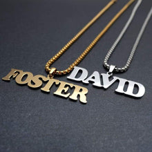 Load image into Gallery viewer, Personalized Name Necklace Name Pendant Nameplate Choker Necklace Custom Name Jewelry Any Name Christmas Gifts - Pendant Necklace
