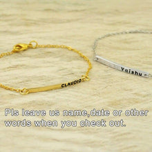 Load image into Gallery viewer, Personalized Nameplate Bar Bracelet (Great Gift for Bridesmaids and Mothers Day - Bracelet
