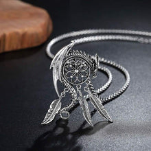 Load image into Gallery viewer, Pewter Viking Necklace Norse Amulet Pendant Necklace Celtic Pagan Jewelry Viking Gift Jewelry
