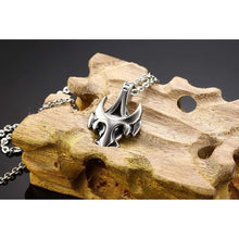 Load image into Gallery viewer, Pewter Viking Necklace Norse Amulet Pendant Necklace Celtic Pagan Jewelry Viking Gift Jewelry
