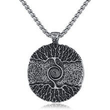 Load image into Gallery viewer, Pewter Viking Necklace Norse Amulet Pendant Necklace Celtic Pagan Jewelry Viking Gift Jewelry - Treelife - 3888121
