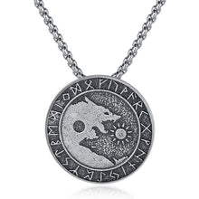 Load image into Gallery viewer, Pewter Viking Necklace Norse Amulet Pendant Necklace Celtic Pagan Jewelry Viking Gift Jewelry
