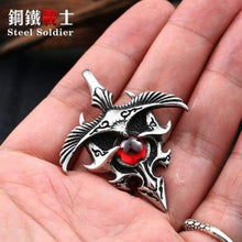 Load image into Gallery viewer, products Stainless eagle with stone pendant Men + Women good detail necklace pendant
