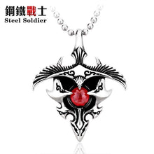 Load image into Gallery viewer, products Stainless eagle with stone pendant Men + Women good detail necklace pendant
