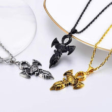 Load image into Gallery viewer, PROSTEEL Eye of Horus Necklace Ankh Cross Pendant Amulet Ancient Egyptian Symbol of Protection Stainless Steel Women Men Jewelry Gift Eye of

