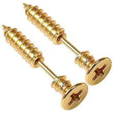 Load image into Gallery viewer, Stainless Steel Womens Mens Screw Stud Earrings Pierced Tunnel 3 Pairs 3 Colors (3 Pairs:Black+Silver+Gold)
