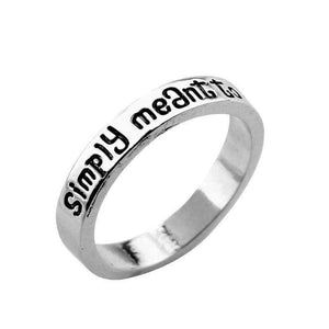 The Nightmare Before Christmas Ring Sally And Jack We are Simply Meant to Be Letter Ring For Women Charm Jewelry Accessories