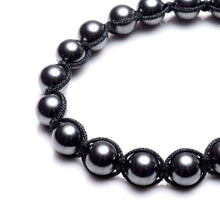 Load image into Gallery viewer, Top Plaza Mens Womens Reiki Healing Energy Natural Tiger Eye Stone Magnetic Hematite Therapy Beads Macrame Adjustable Braided Link
