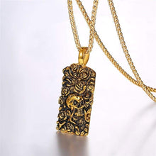Load image into Gallery viewer, U7 Cool Gothic Skull Pendant Silver Black 18K Gold Plated Individuality Jewelry Rose Flower Skeleton Necklace - Pendant Necklace
