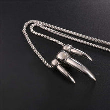 Load image into Gallery viewer, U7 Costume Jewelry Men Vintage Skull Pendant Necklace Choker Stainless Steel Wolf Teeth Necklaces - Pendant Necklace
