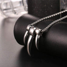 Load image into Gallery viewer, U7 Costume Jewelry Men Vintage Skull Pendant Necklace Choker Stainless Steel Wolf Teeth Necklaces - Pendant Necklace
