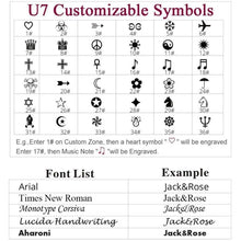 Load image into Gallery viewer, U7 Men Women Antique Eye of Horus Necklace Cool Black Egyptian Jewelry Customized Engraved Pendant with Chain 22 Inch - Pendant Necklace
